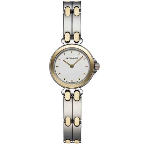 Pequignet E. Montre Pequignet Moorea - Acier & Or avec Cadran Blanc 25 mm - 7851318