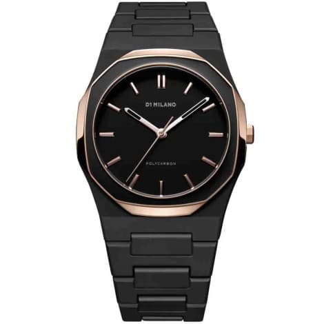 D1 Milano Montre D1 Milano Polycarbon Black Mesh Quartz - 40,5 mm- Cadran Noir - PCBJ35