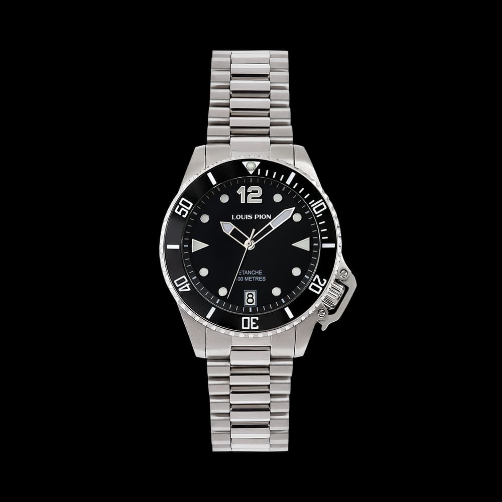 Louis Pion Montre quartz Homme Marin Noir