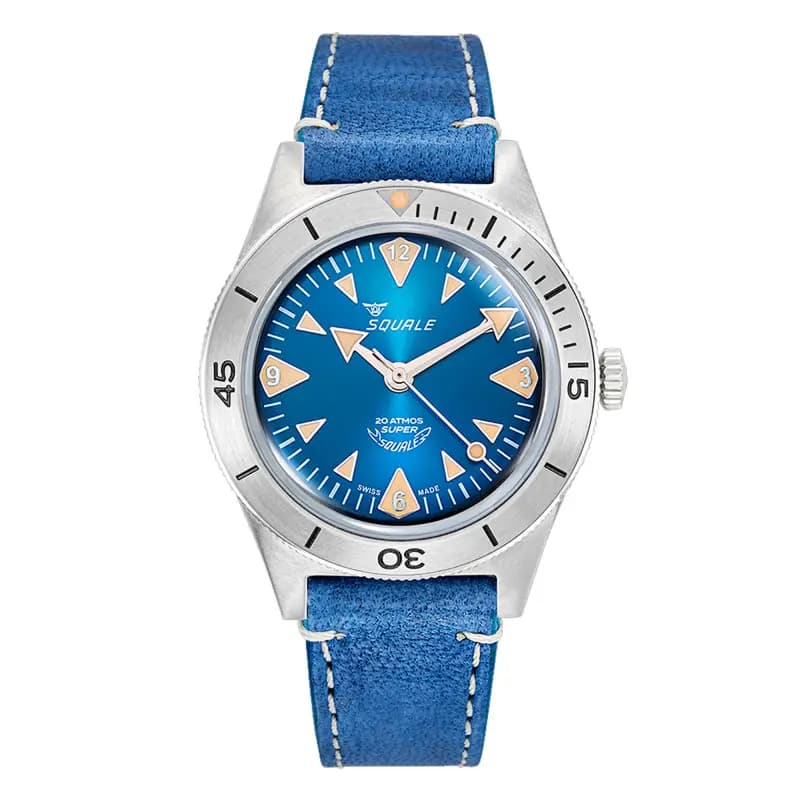 Squale Montre Super-Squale Big Arrows Blue Leather SUPERSSABL.PBL