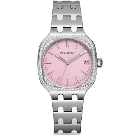 Pequignet Montre Pequignet Manufacture Concorde 76 Diamants - 36mm Automatique Cadran Rose - 9046489/1