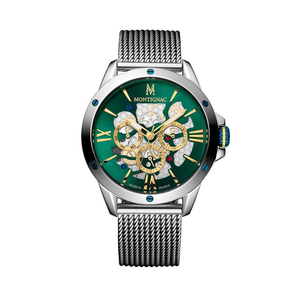 Montignac Montre Montignac Collection Origine en Acier Argenté