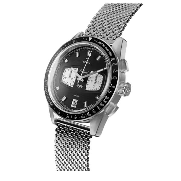 Yema Montre Yema Rallygraf Meca-quartz II Reverse Panda Bracelet Acier