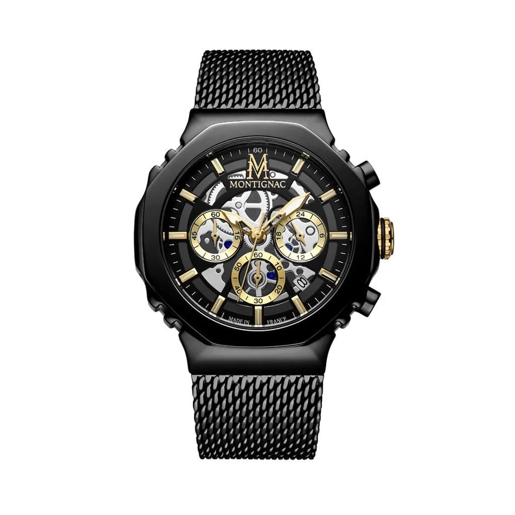 Montignac Montre Montignac Octagon Noir