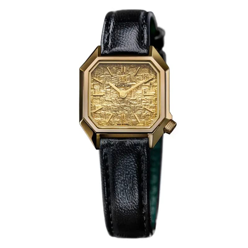 March LA.B Montre Lady Mansart Electrique Tweed Gold