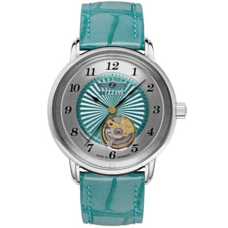 Zeppelin Montre Zeppelin Friedrichshafen Lady Auto Open Heart Automatique Cadran Turquoise - 85694