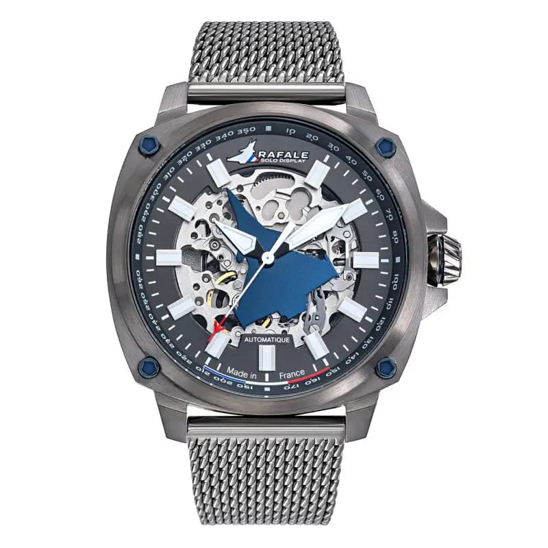 Patrouille de France Montre Rafale Solo Display PILOTE Automatique Acier Gun 666040