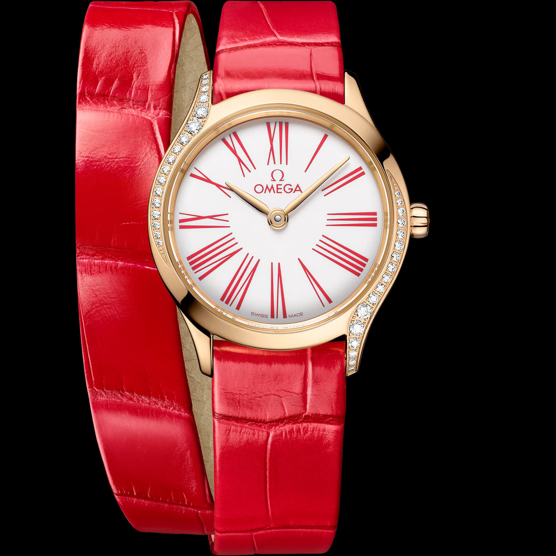 Omega De Ville 26 mm — or Moonshine sur alligator