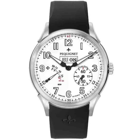 Pequignet Montre Pequignet Royale Titane Automatique Cadran Blanc - 9032713-Silicone