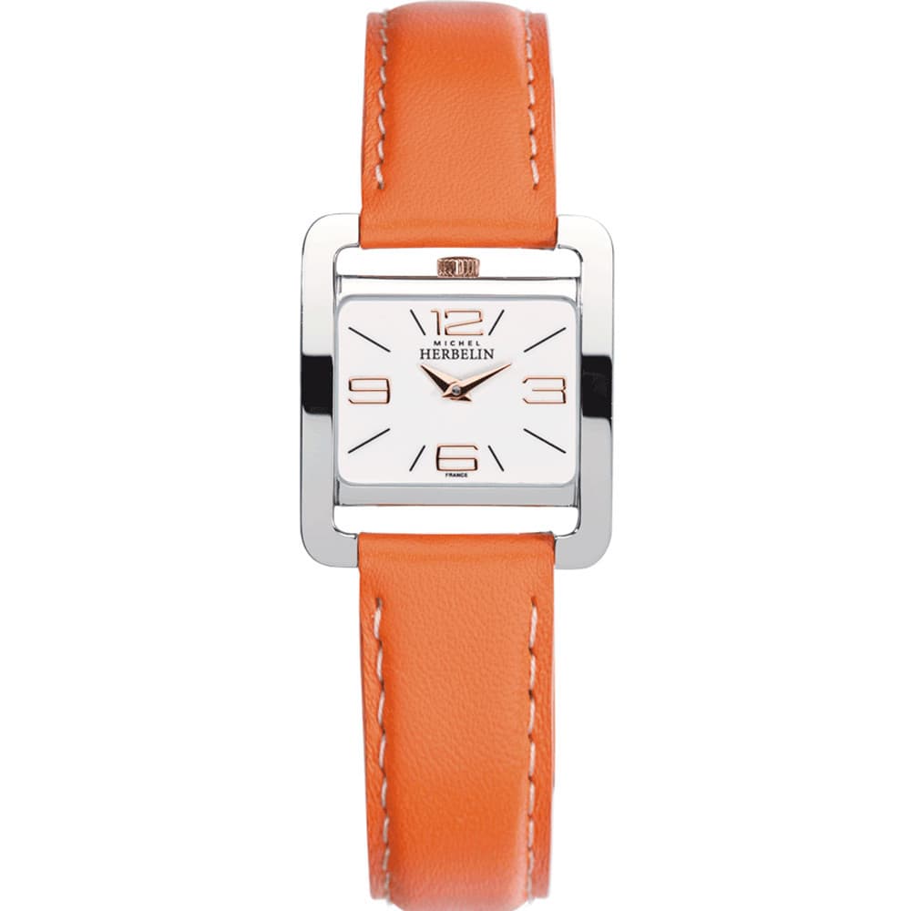 Michel Herbelin Montre Herbelin en Cuir Orange
