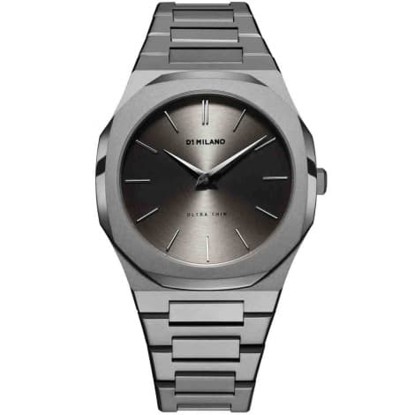 D1 Milano Montre D1 Milano Ultra Thin Monochrome Antracite Quartz - 40 mm- Cadran Gris - UTBJ22