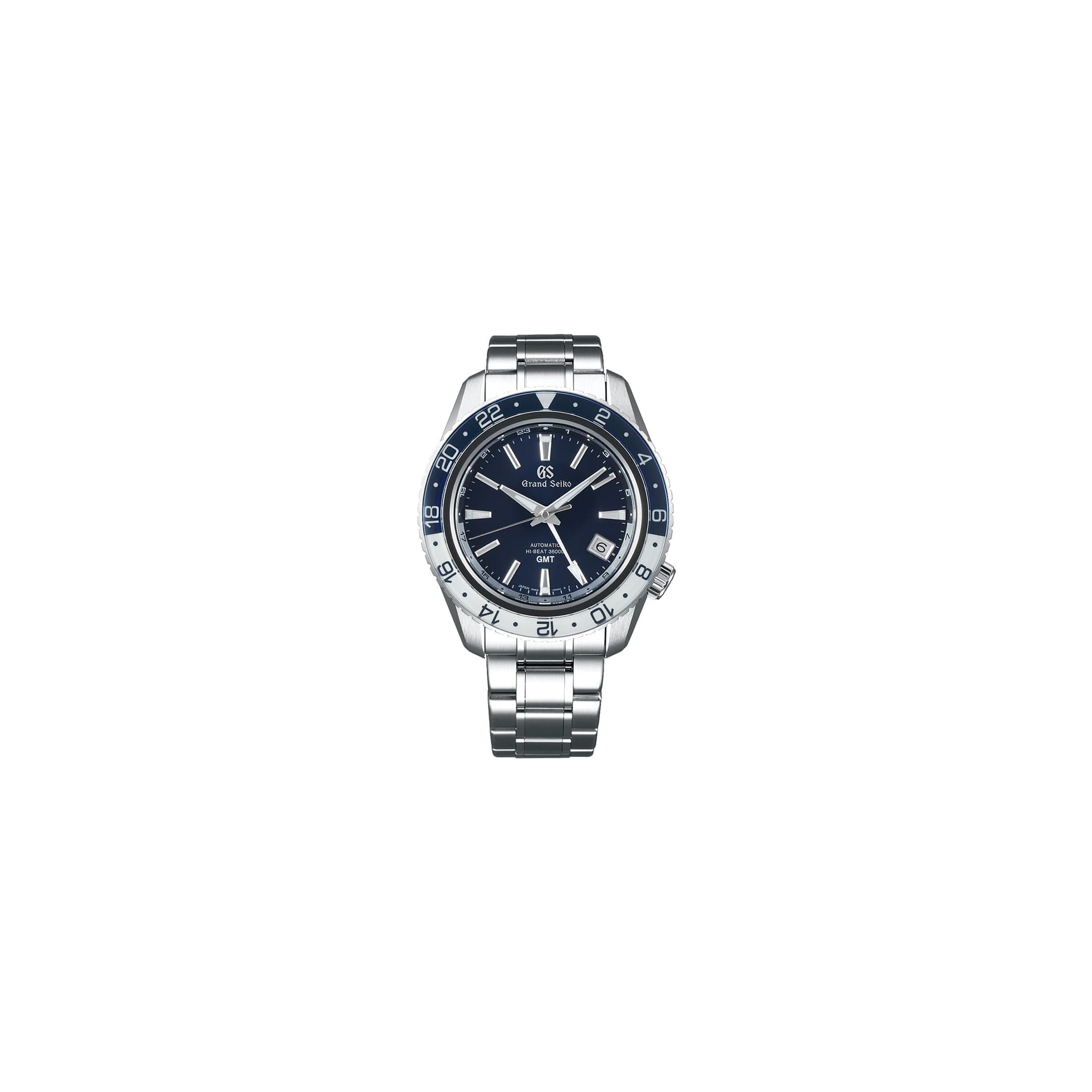 Grand Seiko Montre Grand Seiko Sport automatique GMT cadran bleu bracelet acier 44,2 mm