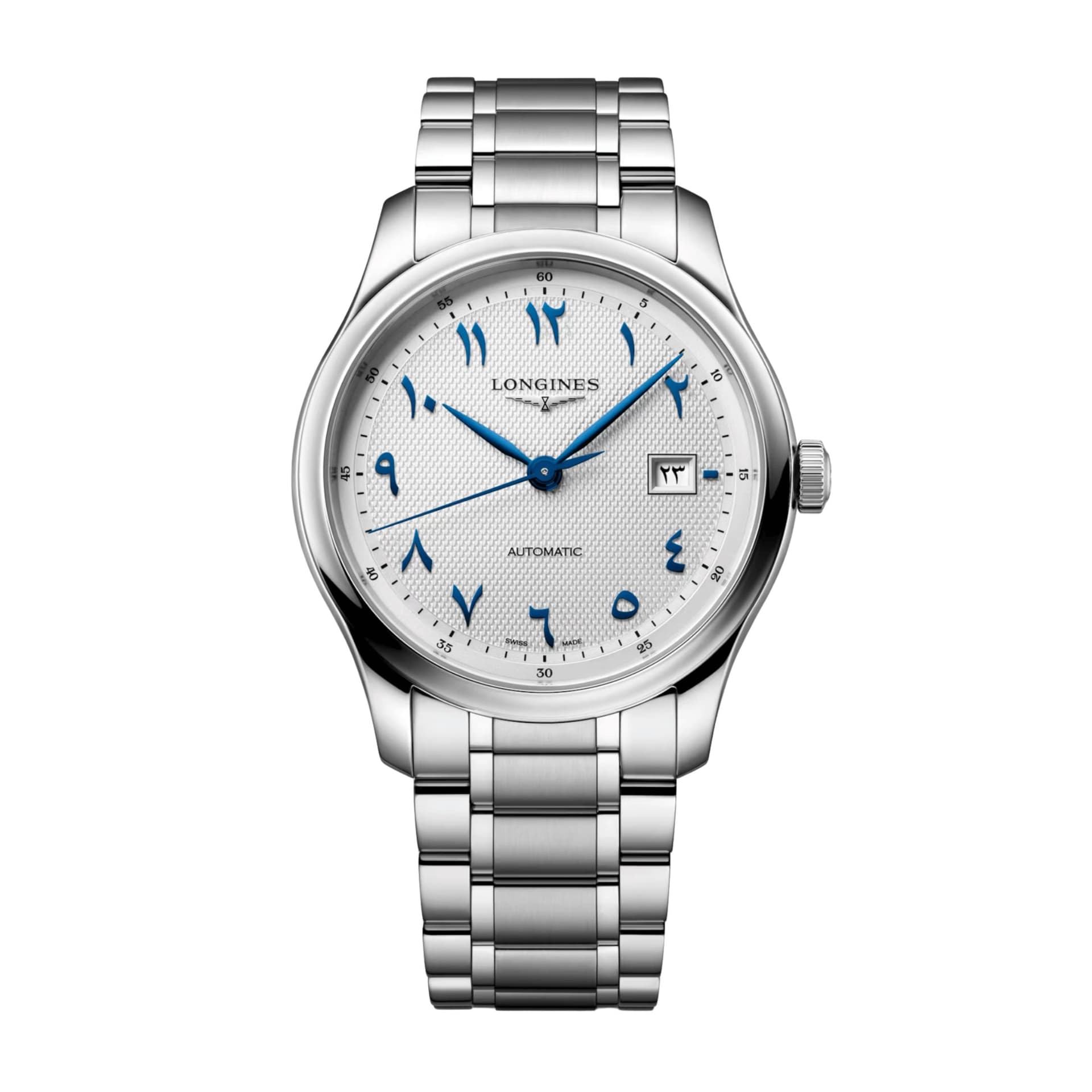 Longines Montre Longines Master Collection 41mm Automatique Cadran Argenté Grain D'Orge Chiffres Arabes