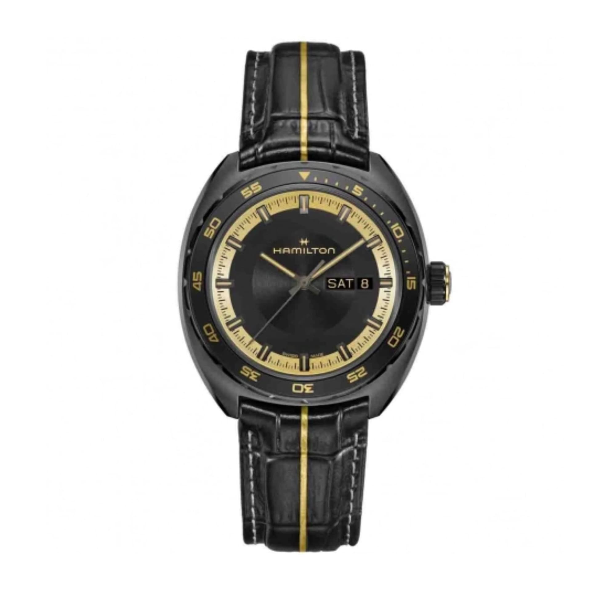 Hamilton Montre Hamilton American Classic Pan Europ Day Date Resident Evil auto 42 mm