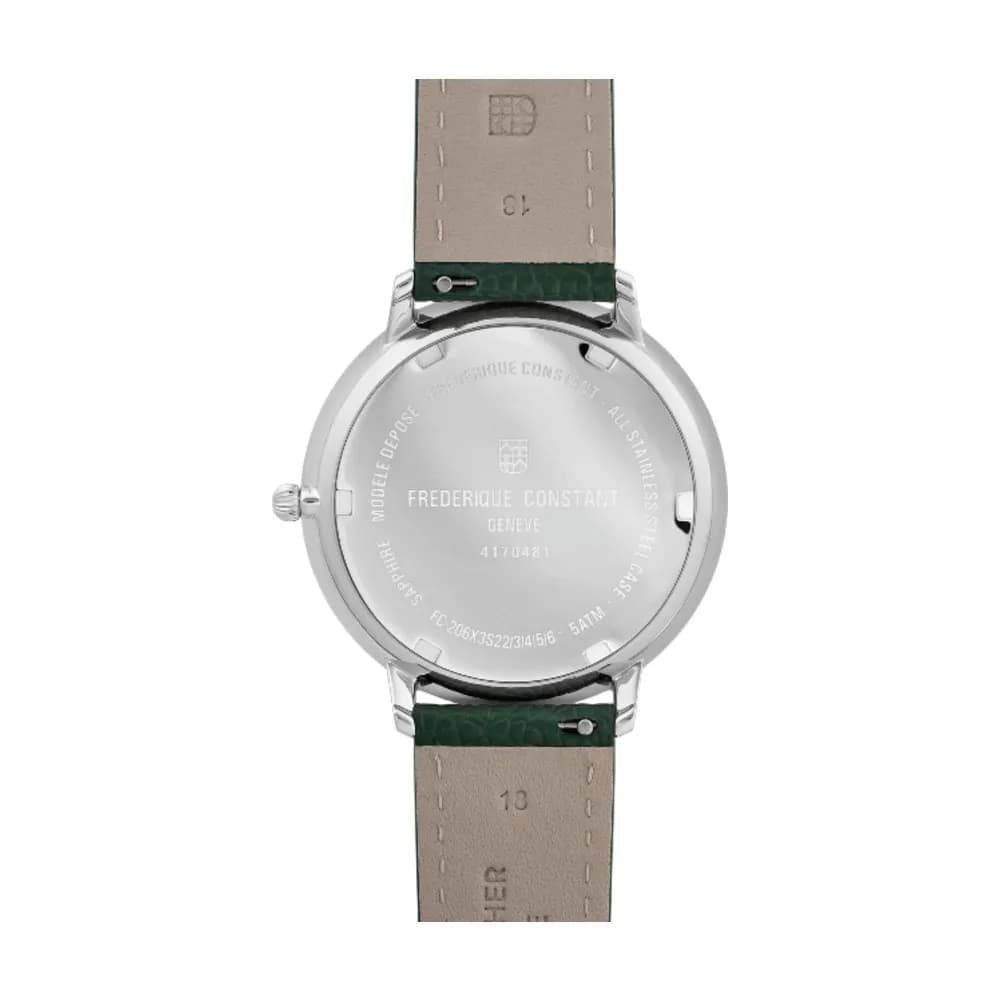 Frédérique Constant Montre Frédérique Constant Classics Quartz Cadran Vert Bracelet Cuir - FC-206RGR3S6