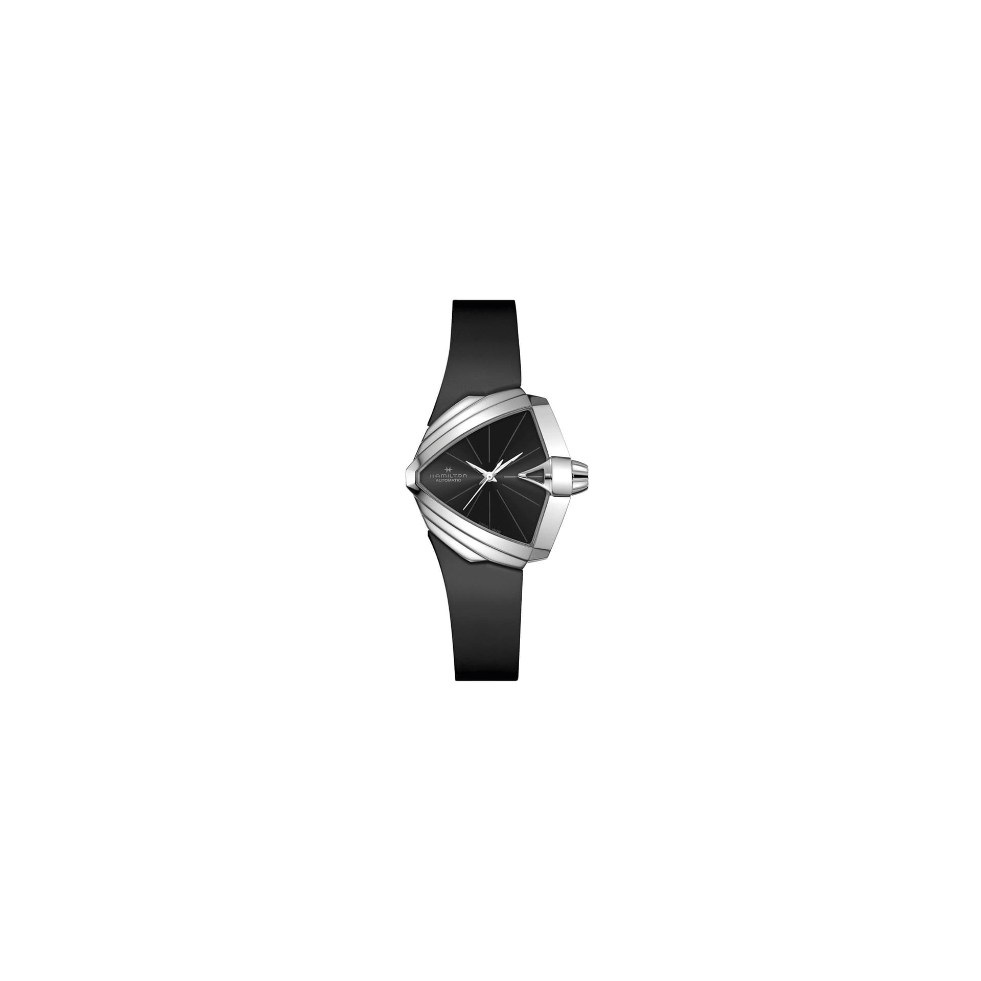 Hamilton Montre Hamilton Ventura S automatique cadran noir bracelet caoutchouc noir 34,5 x 38 mm