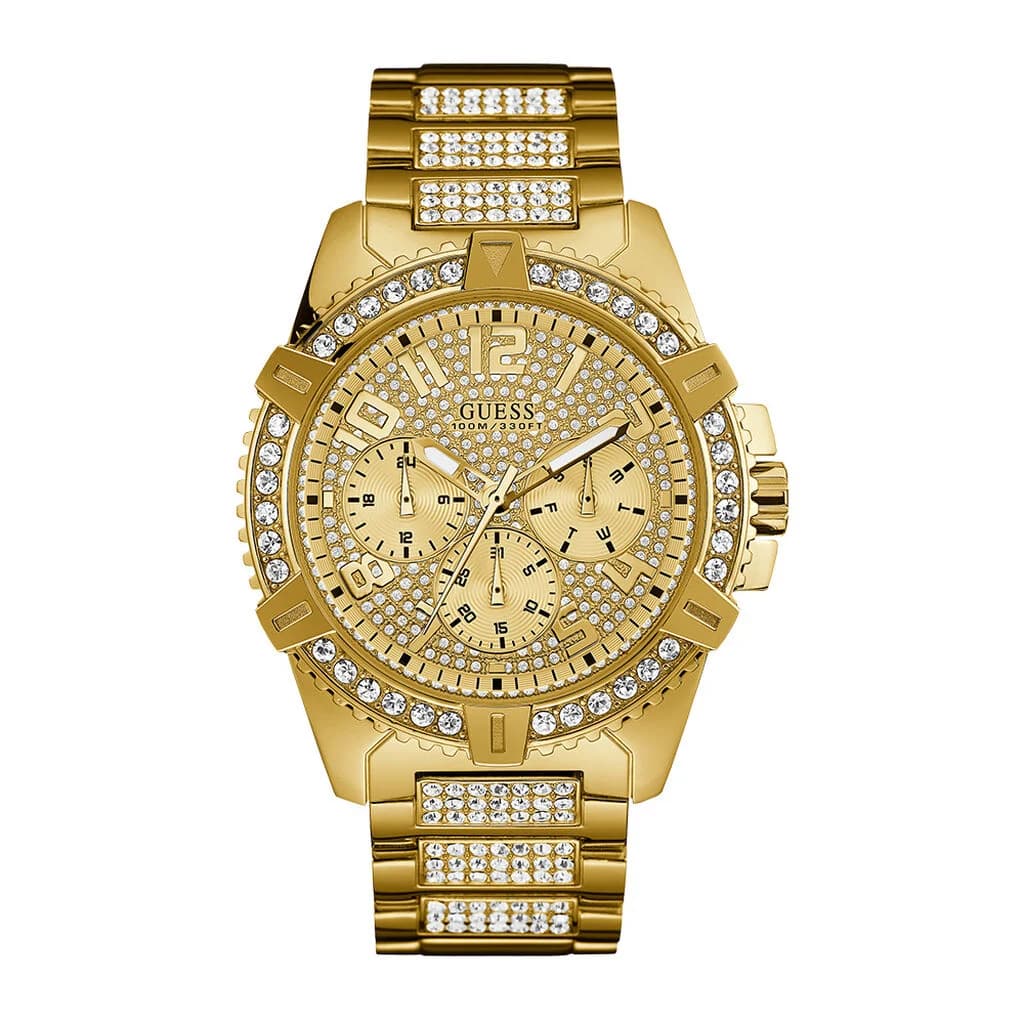 Guess Montre Homme GUESS en Acier Jaune Etanche
