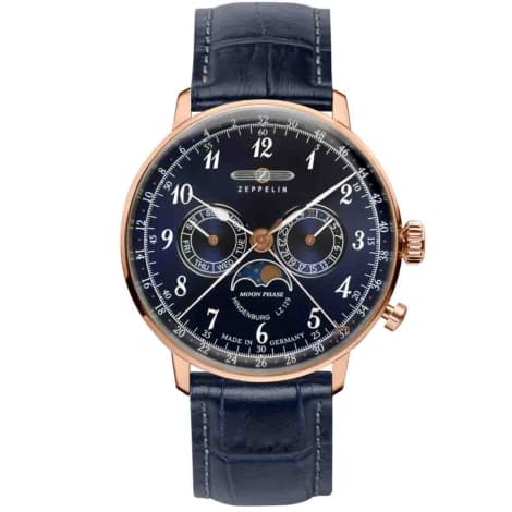 Zeppelin Montre Zeppelin LZ 129 Hindenburg Moonphase Quartz Cadran Bleu - 70383
