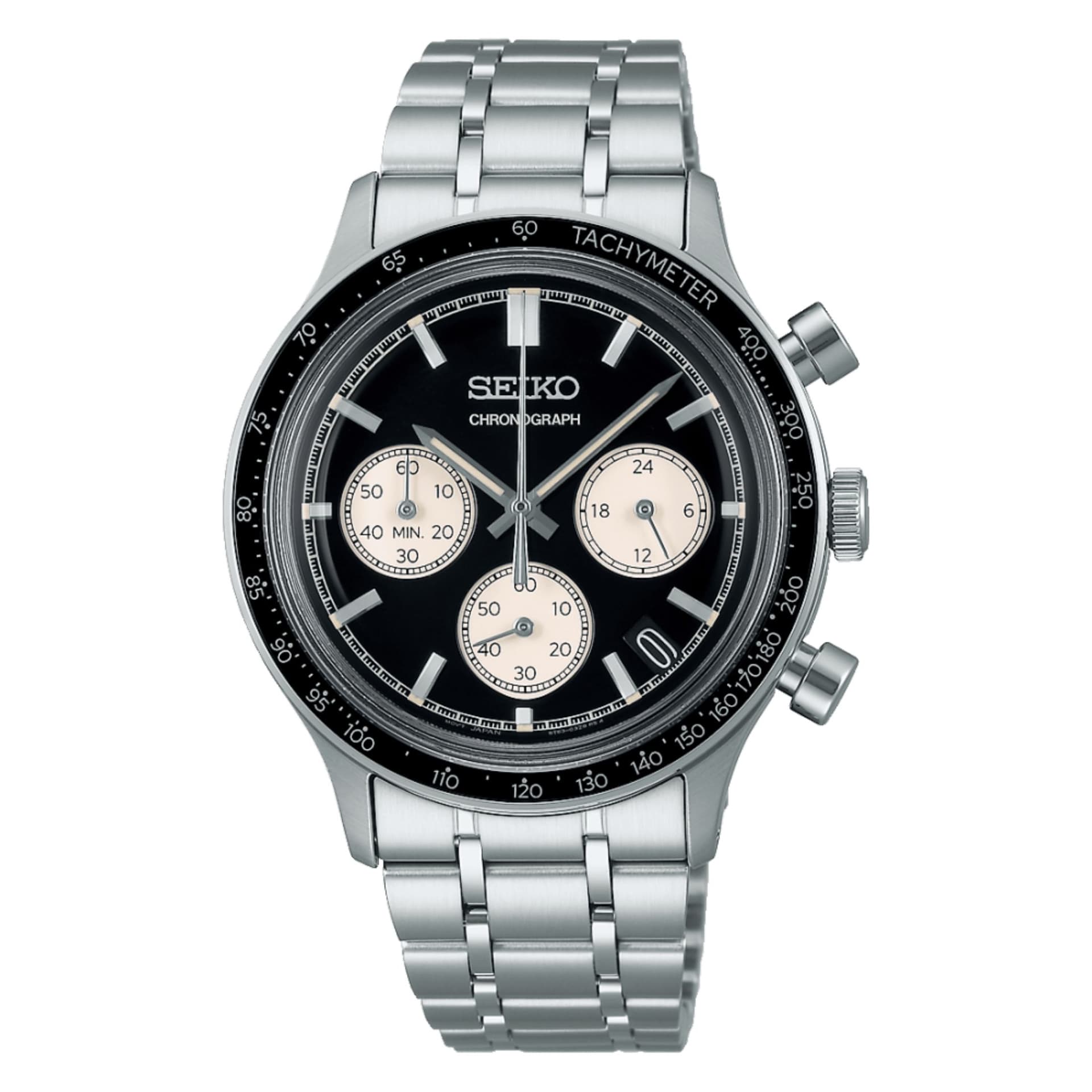 Seiko Sport — cadran noir 39 mm