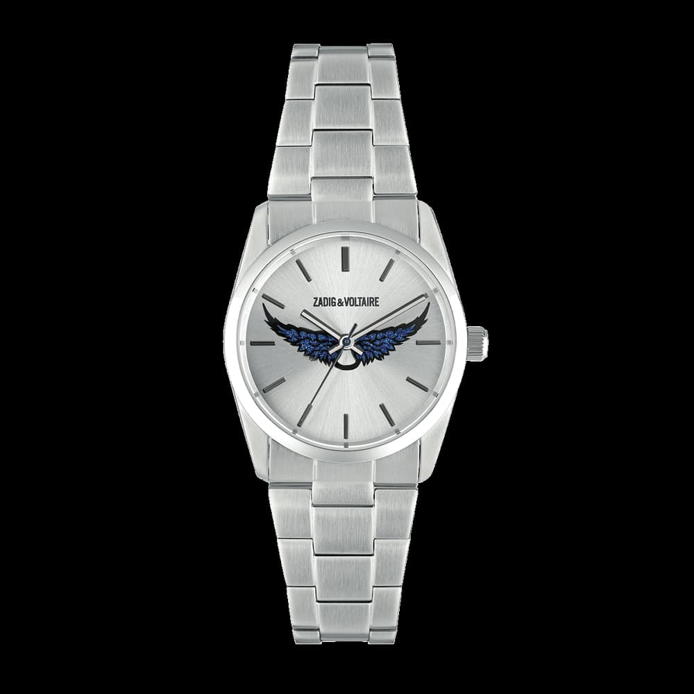 Zadig&Voltaire Montre quartz Femme Zadig Argenté, Bleu