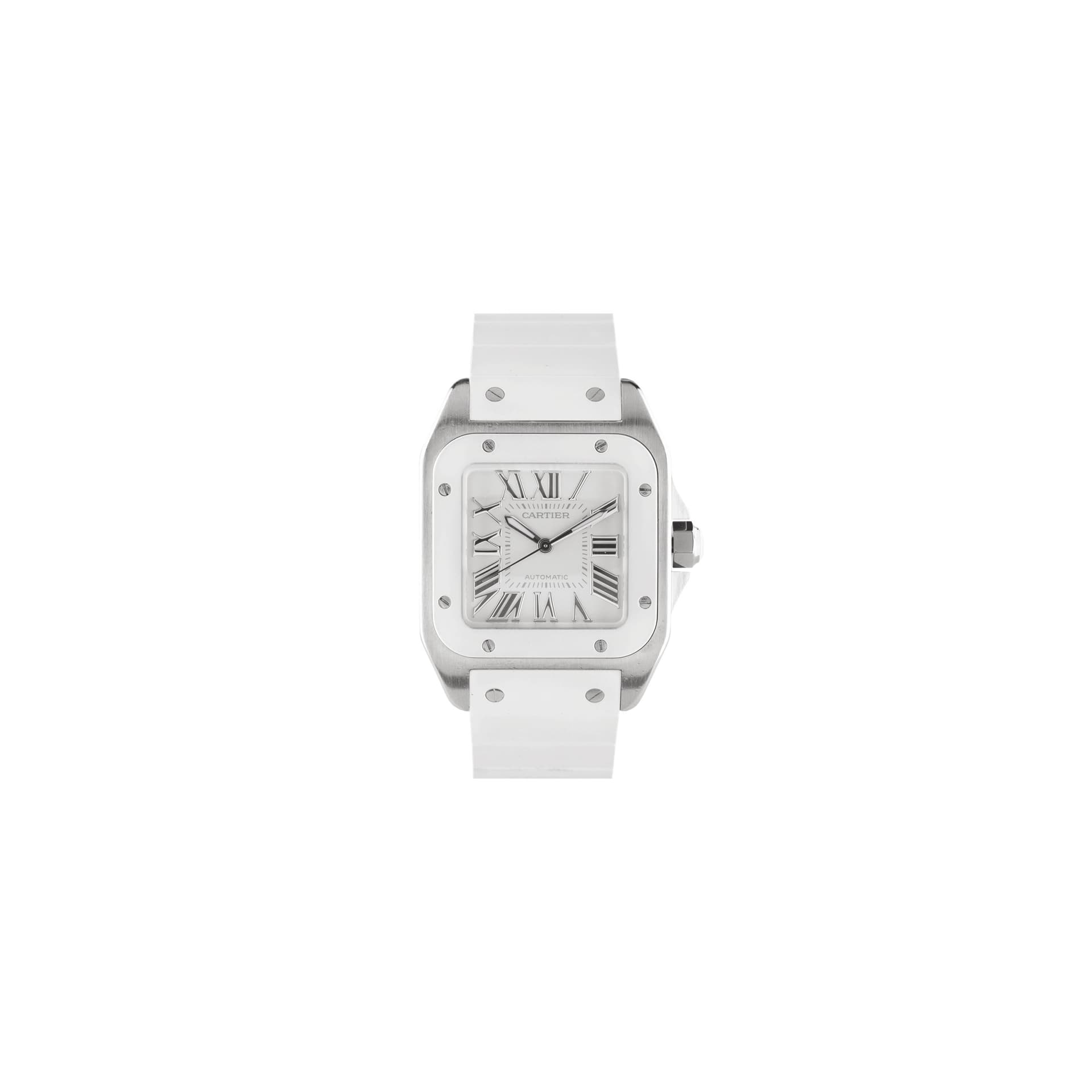 Cartier Santos 100 — cadran blanc