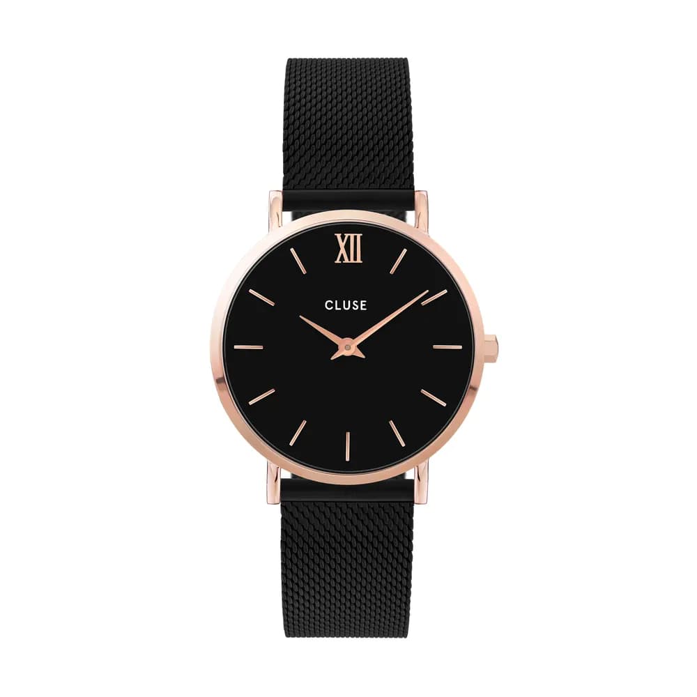 Cluse Minuit — bracelet noir