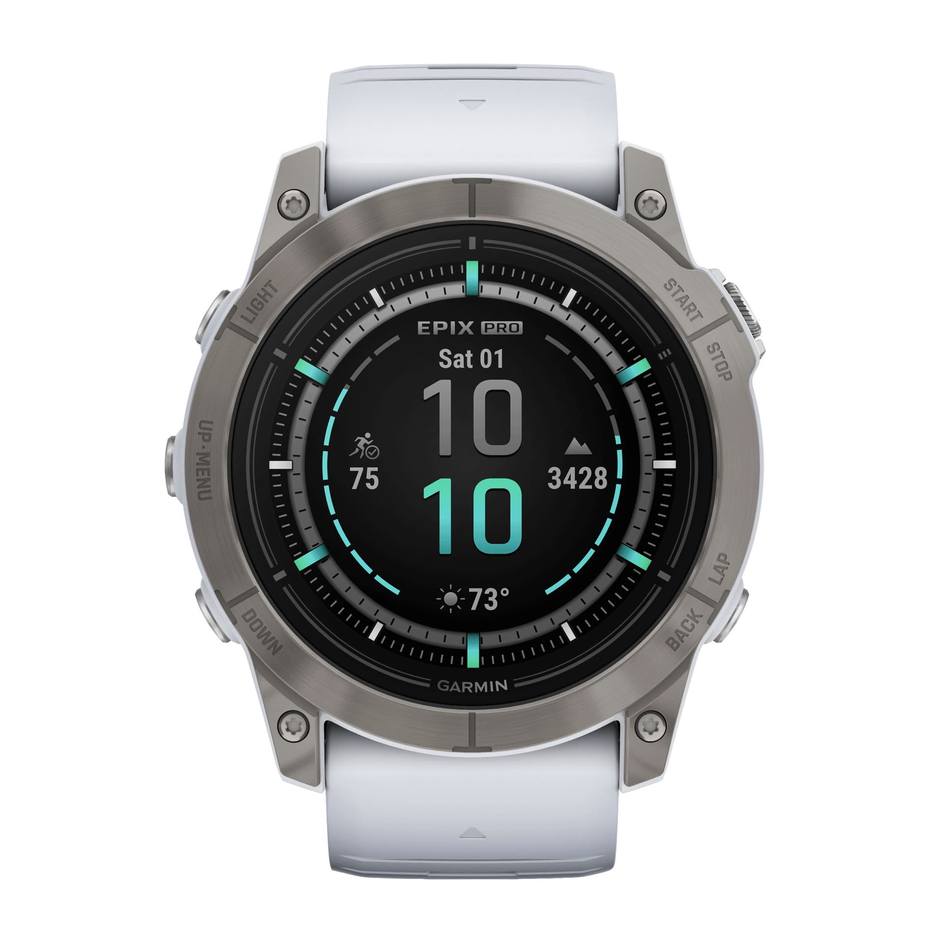 Garmin Montre Garmin Epix Pro (Gen2) Sapphire Edition Titane Silver bracelet silicone blanc 51 mm