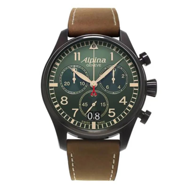 Alpina Montre AL-372GR4FBS6 Startimer pilot Chronograph