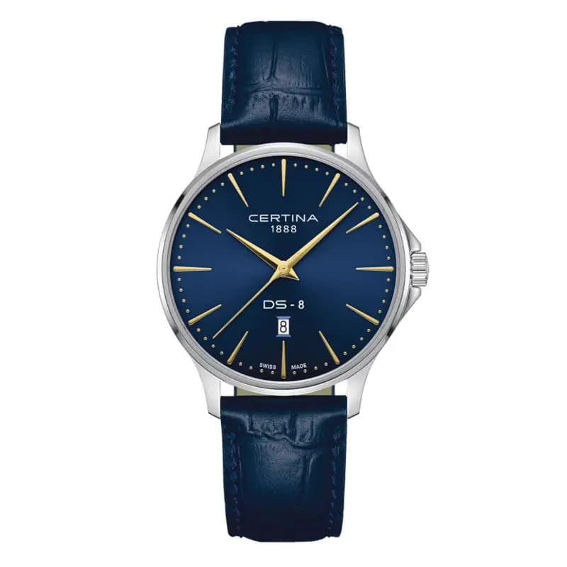Certina Montre Certina DS-8 Gent 40mm Cadran Bleu Bracelet Cuir