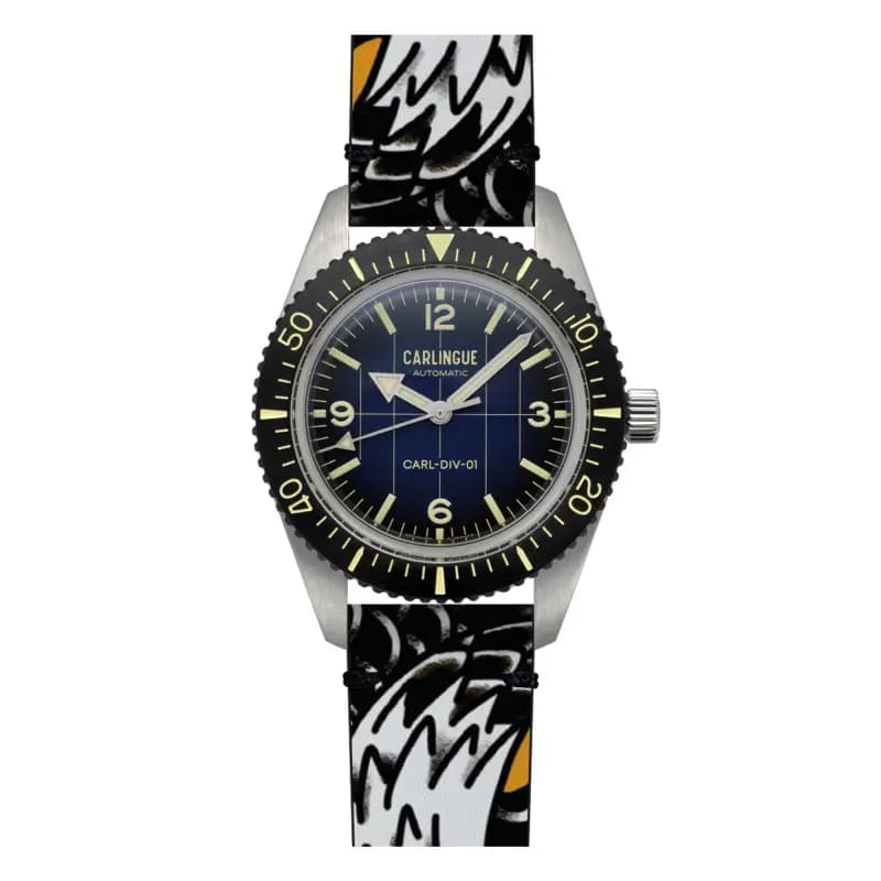 Carlingue Montre Diver 01 Old School Eagle Tattoo