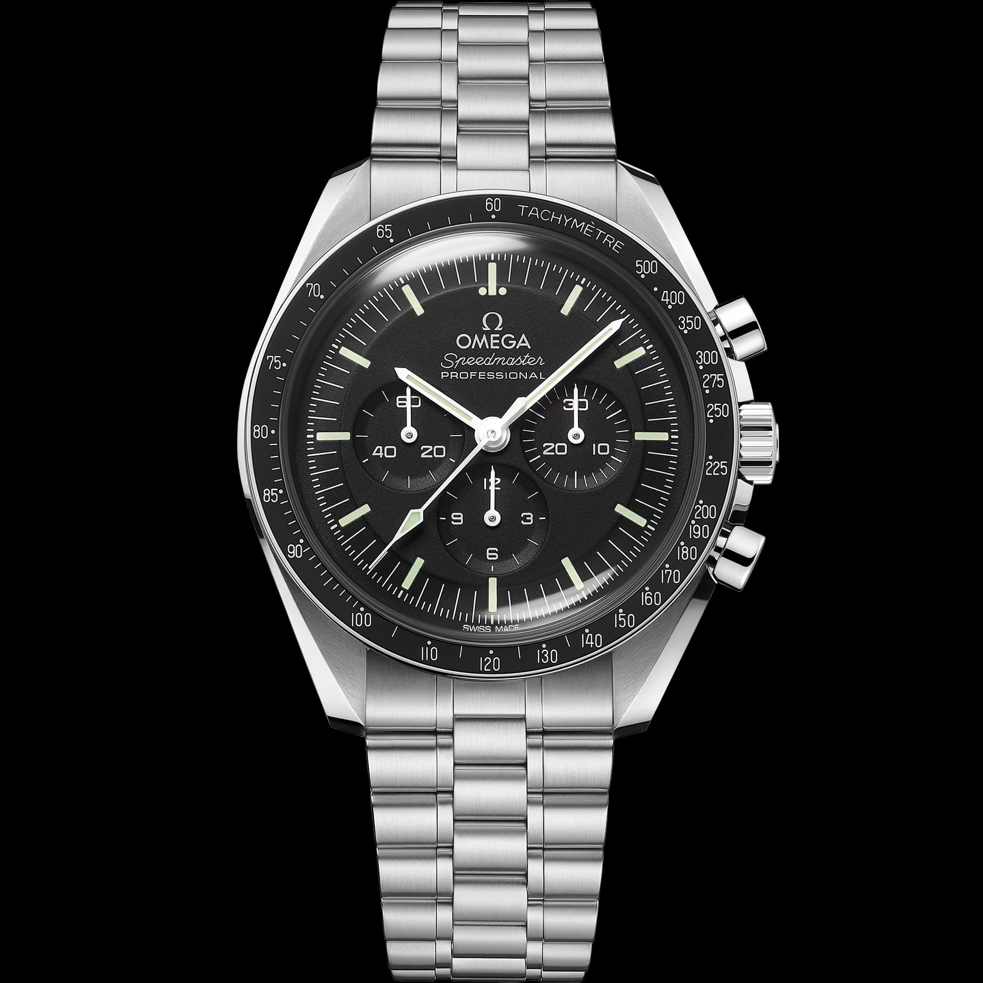 Omega Speedmaster 42 mm, acier sur acier