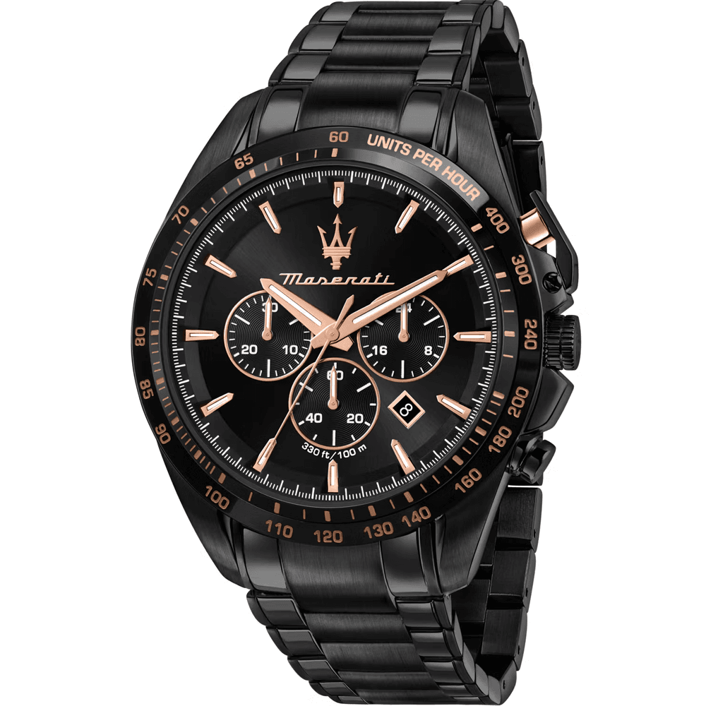 Maserati Montre Maserati Traguardo en Métal Noir