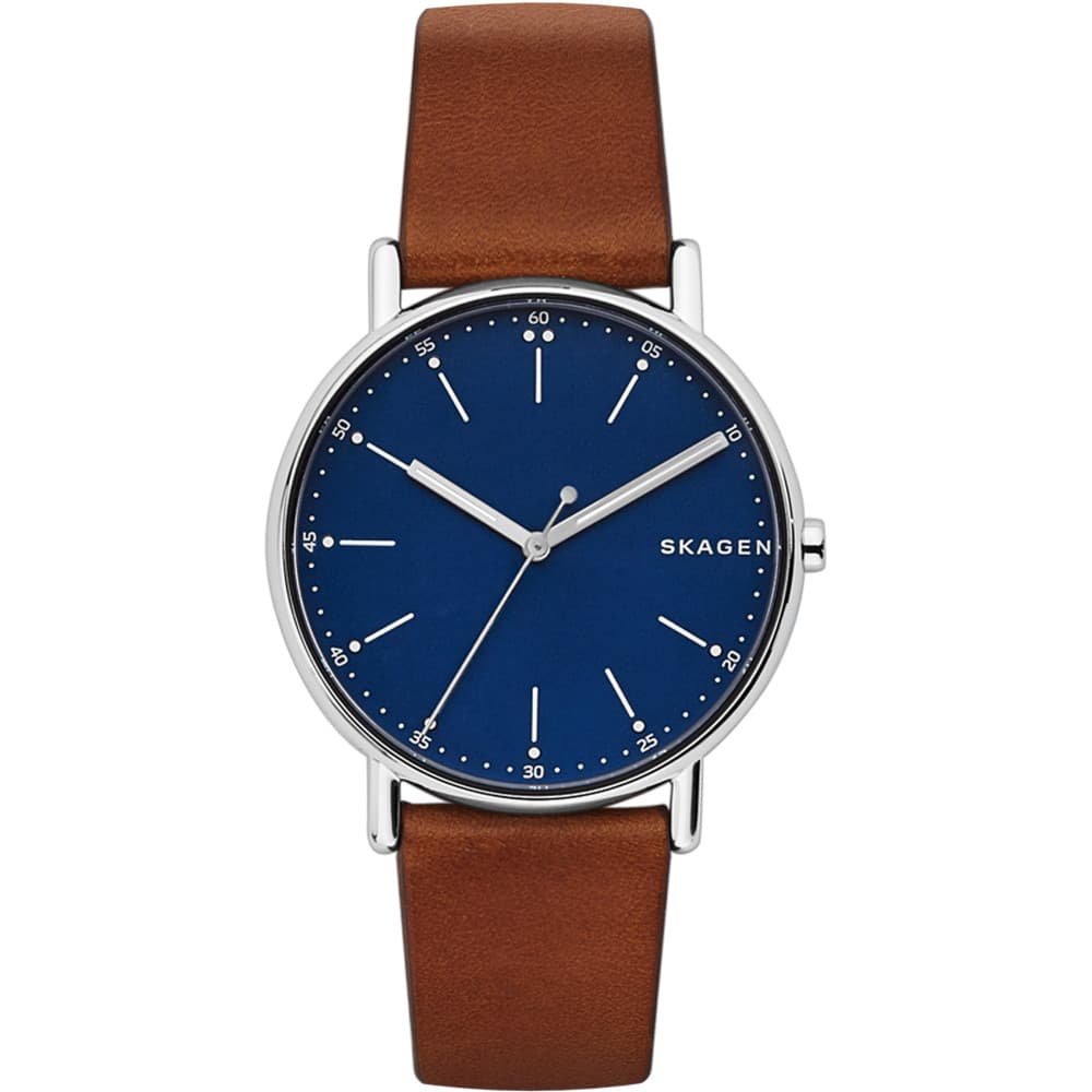 Skagen Montre Analogique Homme Skagen Cuir Marron SKW6355 - Cleor