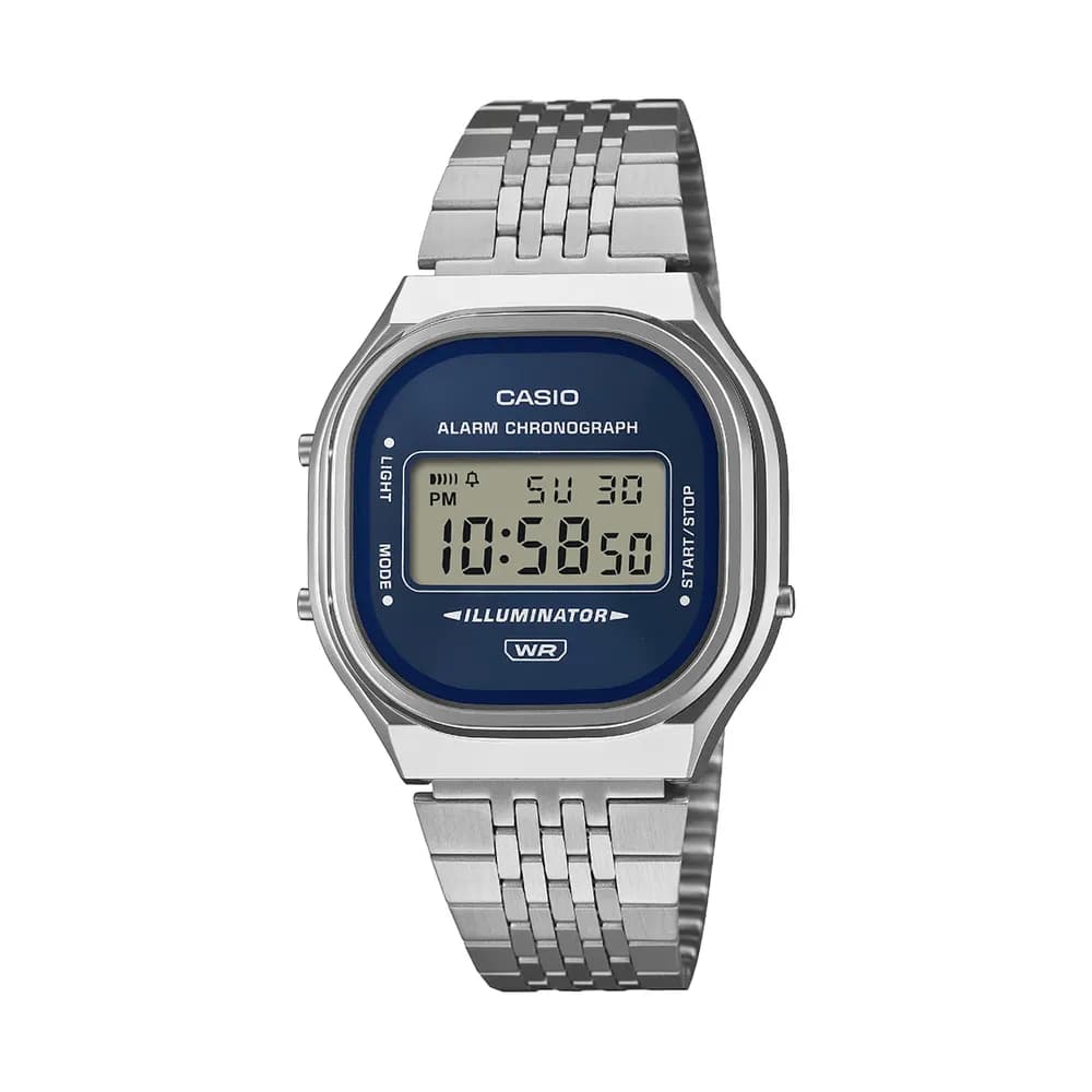 Casio Montre quartz Mixte Casio vintage Argenté, Bleu