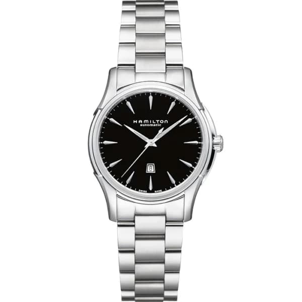 Hamilton Montre Hamilton Jazzmaster Lady Auto Cadran Noir Bracelet Acier 34MM