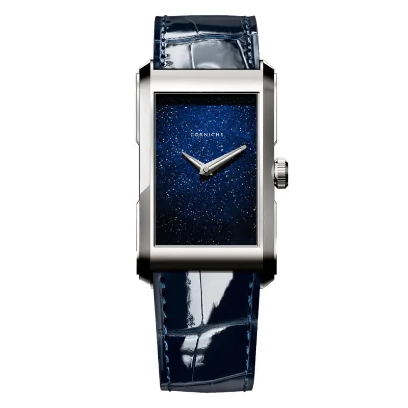 Corniche Montre Visionnaire Polished Steel & Aventurine