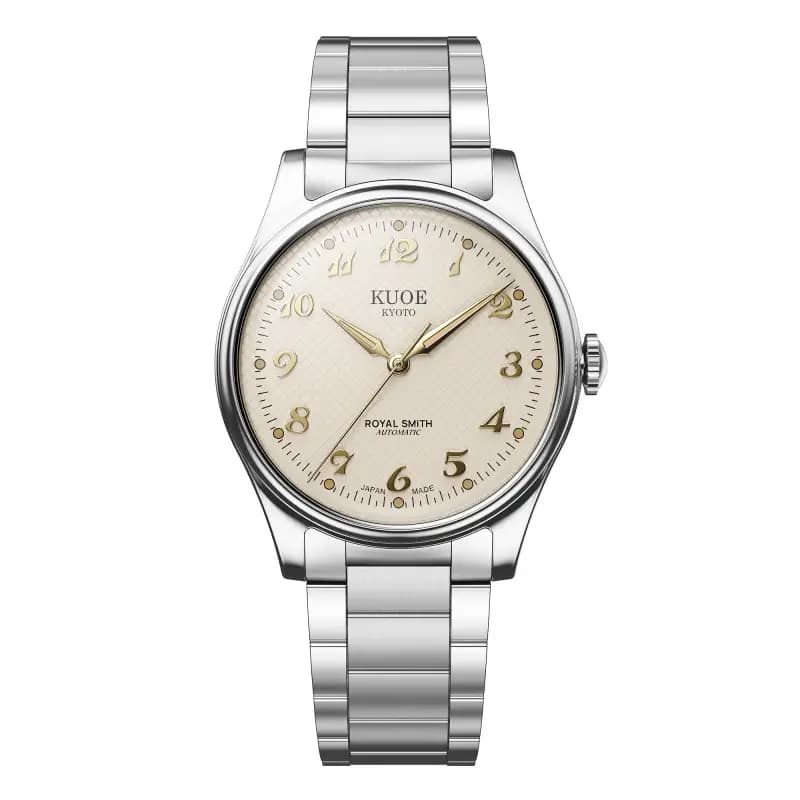 Kuoe Kyoto Montre Royal Smith 90-006 Breguet Numerals Silver Case Ivory Dial