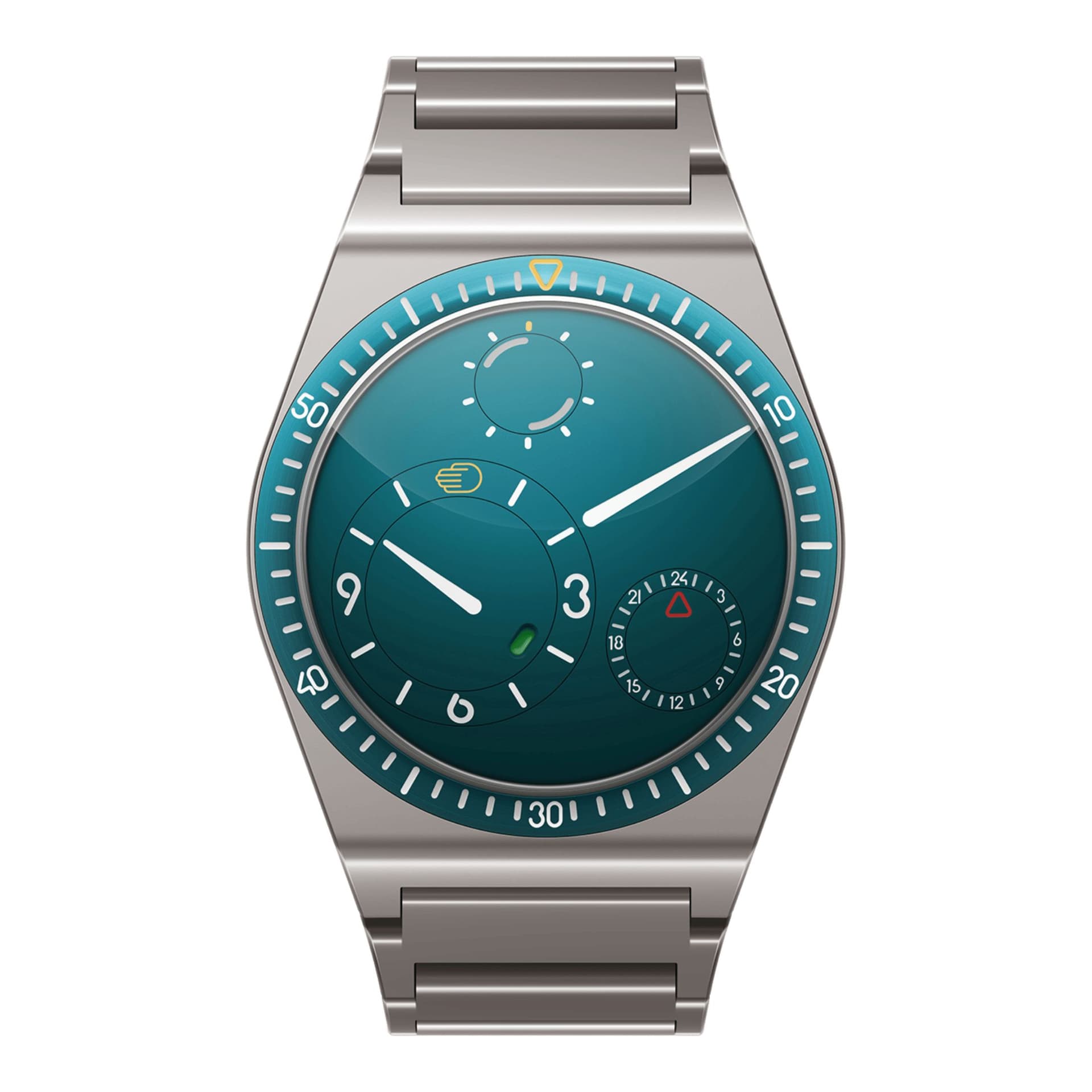 Ressence Montre Ressence Type 7 XV Aquamarine GMT automatique bracelet titane 41 mm
