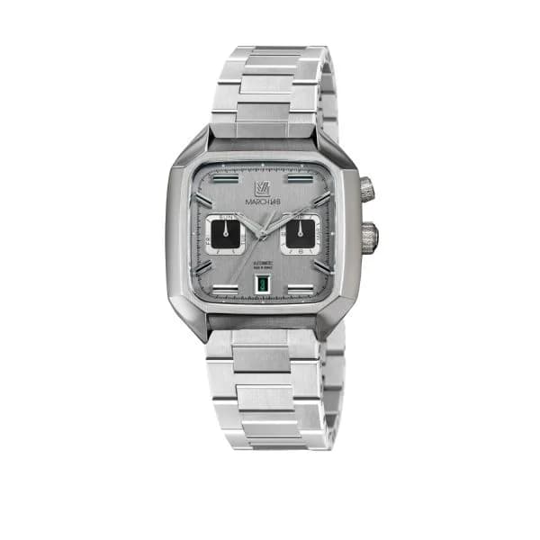 March LA.B Montre March LA.B AM2 Calendar Automatique Cadran Double Acier Brossé 3 Maillons