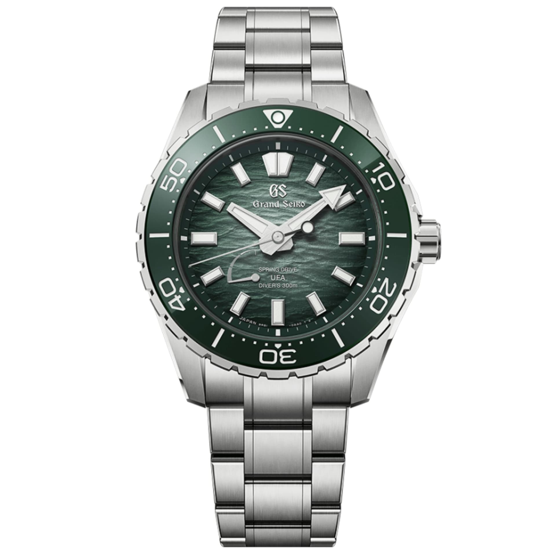 Grand Seiko Montre Grand Seiko Evolution 9 Spring Drive U.F.A. Ushio 300 Diver cadran vert bracelet titane 40,8 mm