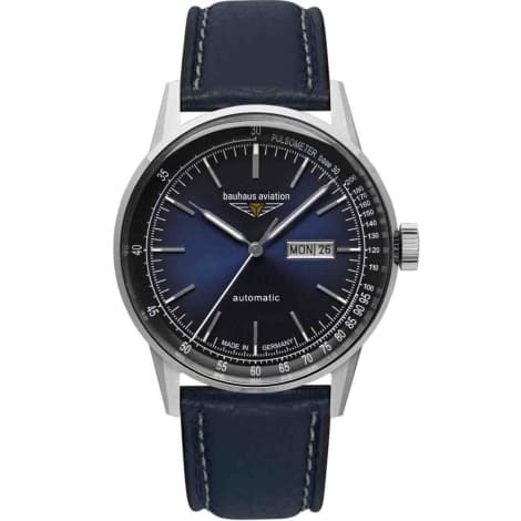 Bauhaus Montre Bauhaus Aviation G38 Automatique Cadran Bleu nuit Bracelet Cuir - 23663
