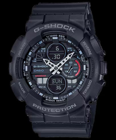 Casio G-Shock GA-140 — anadigit noir