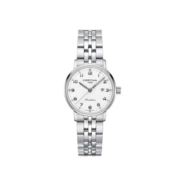 Certina Montre Certina DS Caimano Lady Quartz Cadran Blanc Bracelet Acier