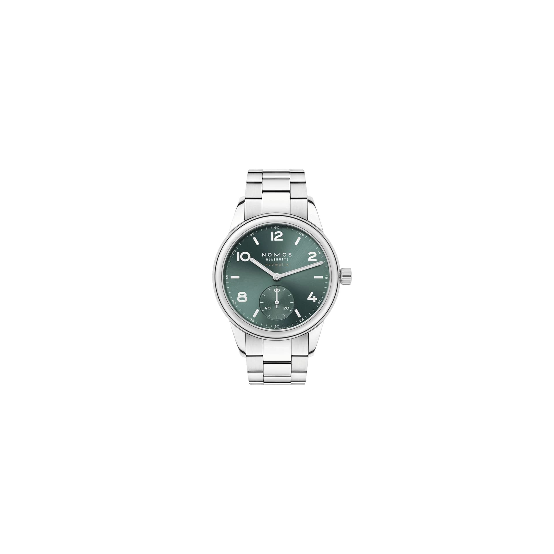 Nomos Montre NOMOS Club Sport Neomatik Petrol automatique fond acier cadran vert petrol bracelet acier 37 mm