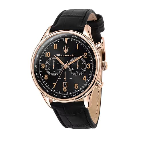 Maserati Montre Homme MASERATI TRADIZIONE en Cuir Noir
