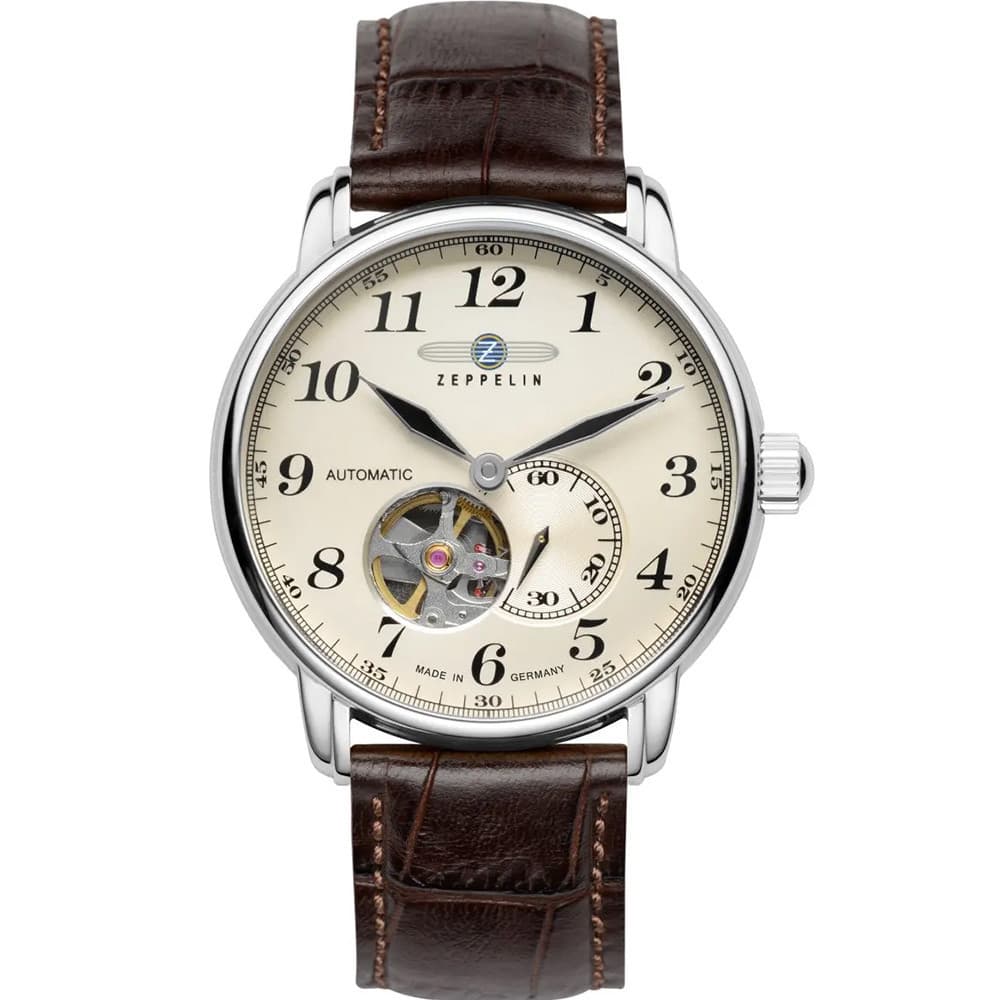Zeppelin Montre Automatique Collection Graf Zeppelin en Cuir Marron