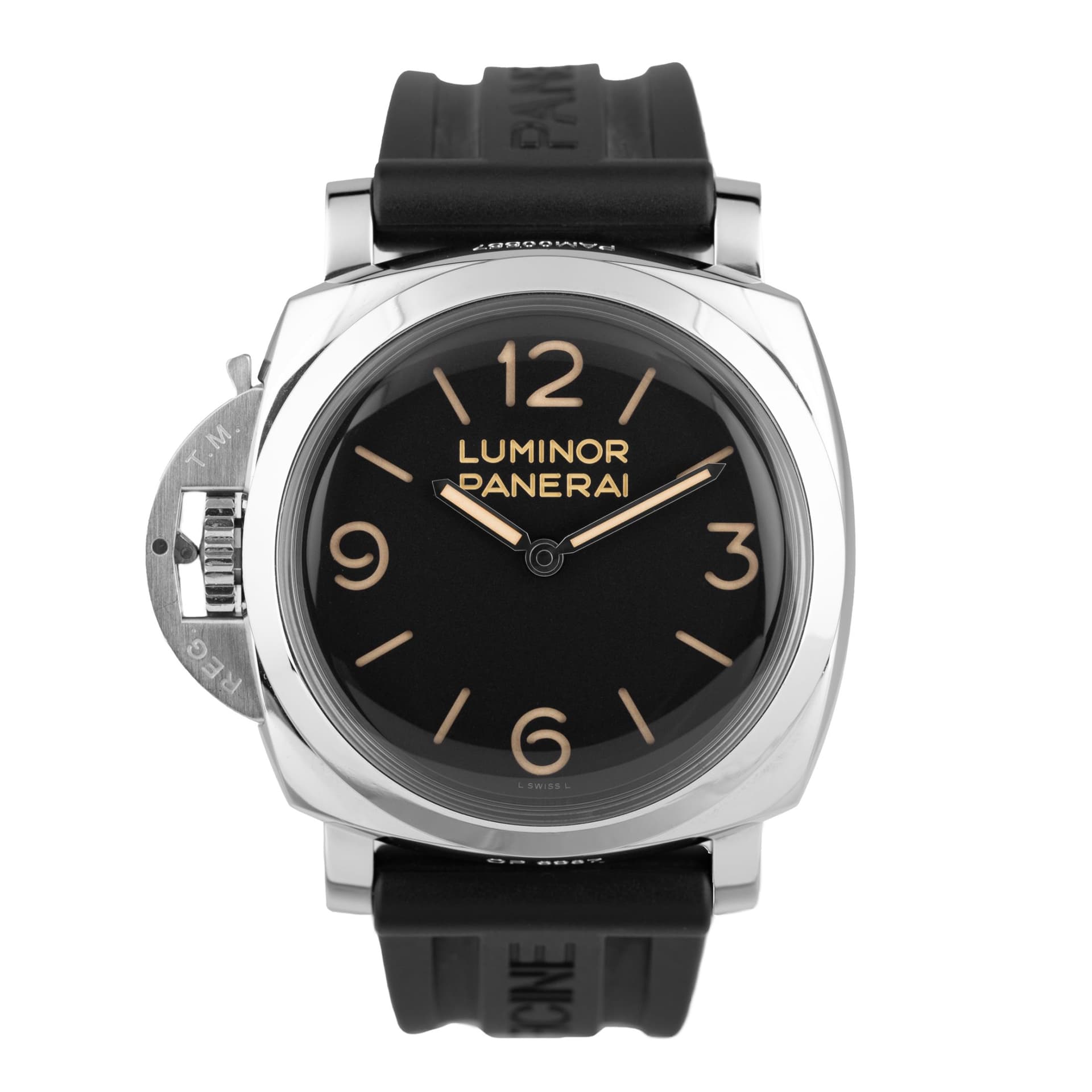 Panerai Montre Panerai Luminor 1950 Left-Handed 3 Days Acciaio Destro mécanique 47 mm Full Set 2018