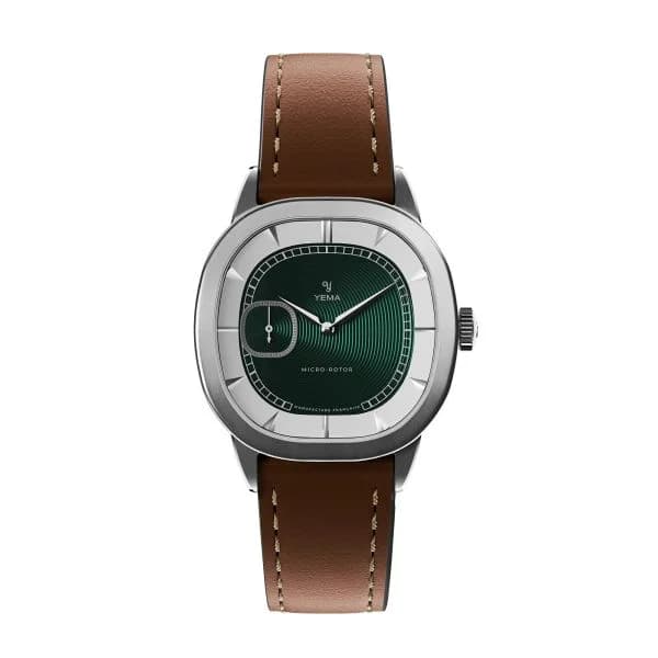 Yema Montre Yema Granvelle CMM.20 Cadran Vert Bracelet Cuir Brun
