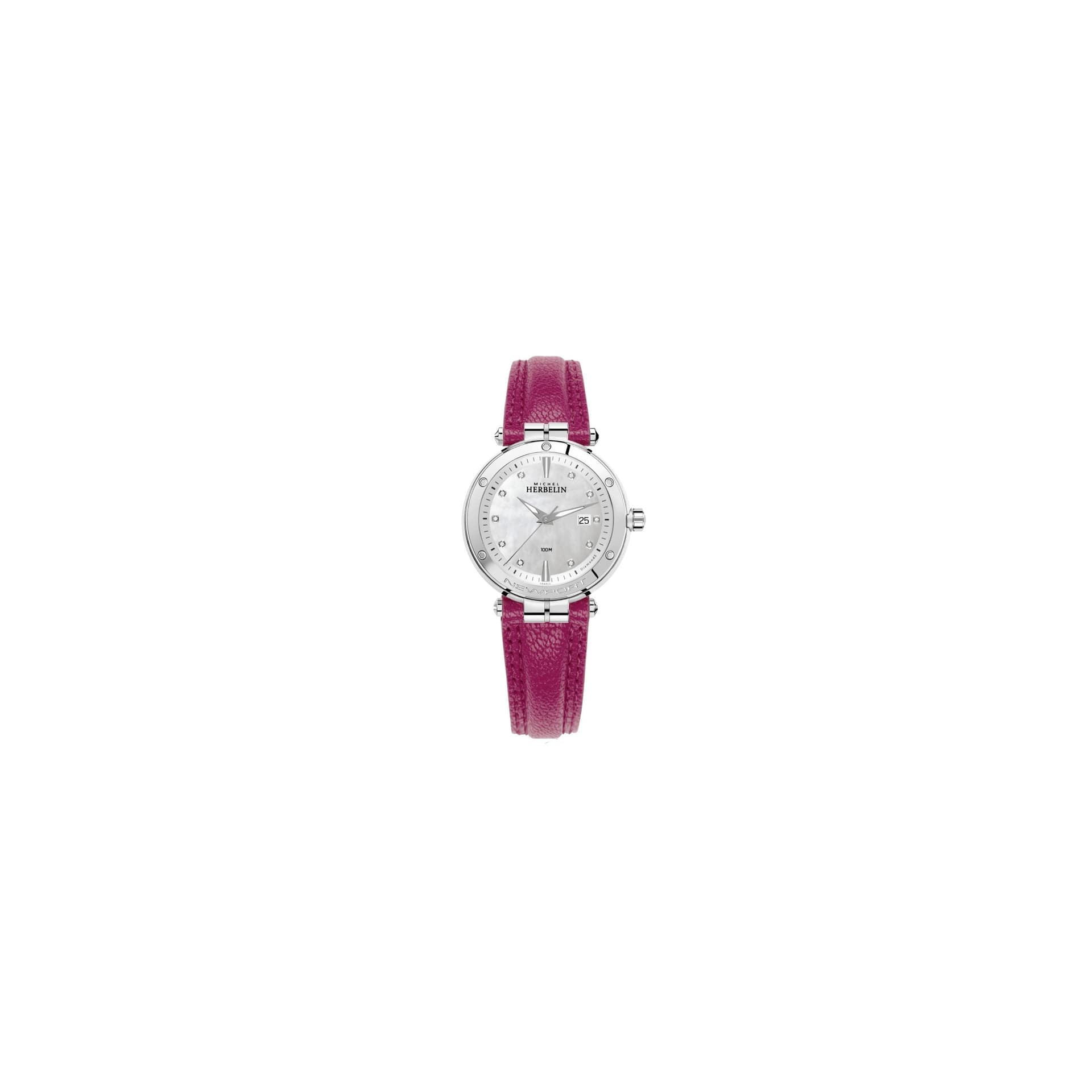 Michel Herbelin Montre Herbelin Newport Femme Quartz Diamants - 14288AP89FU