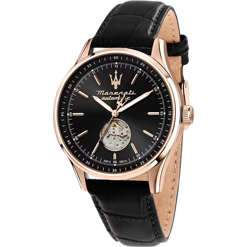 Maserati Montre Homme Maserati Cuir véritable Noir R8821124001